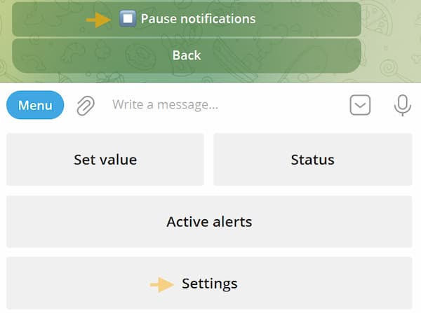 Pause notifications