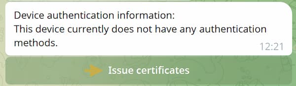 Issue certificate