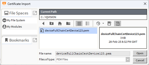 2 - Certificate Management - importing certificate