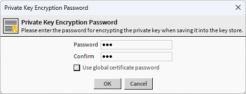 4 - Certificate Management - enter the password