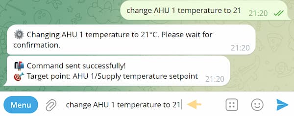 Set temperature via AI