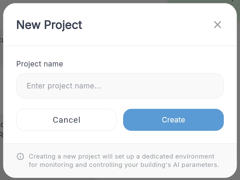 New Project dialog