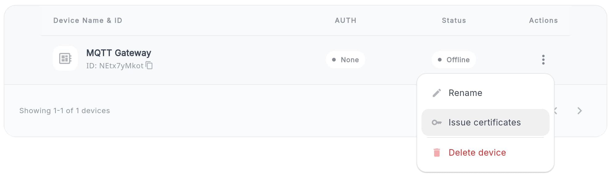 Issue certificates