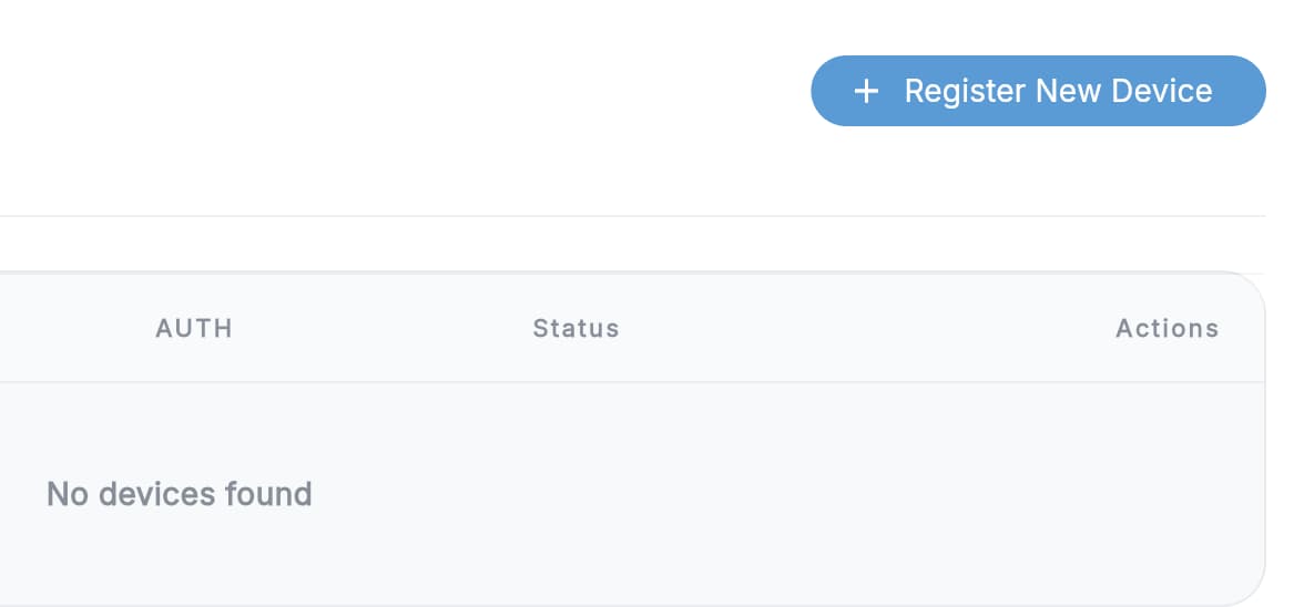 Register New Device